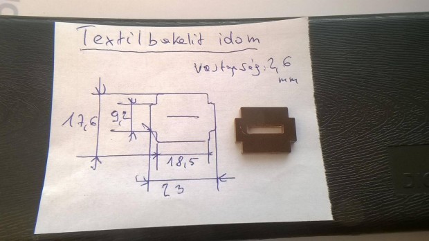 Textilbakelit idomok , jak , tbb darab, , mretek a fnykpen