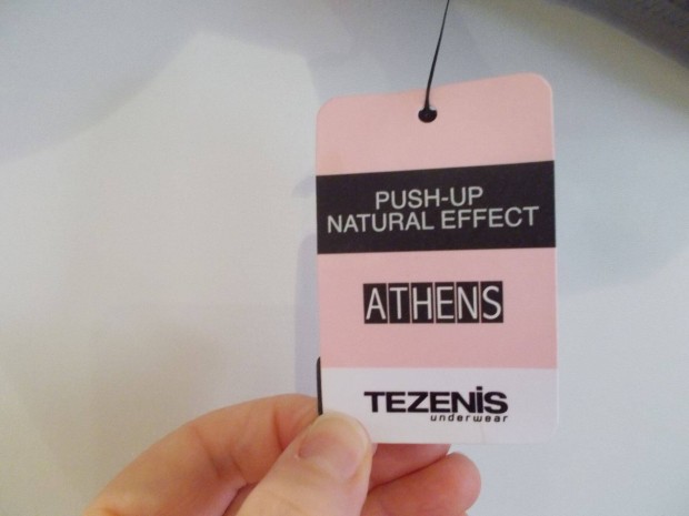 Tezenis pamut, push-up natural szrke melltart 90/B j cmks