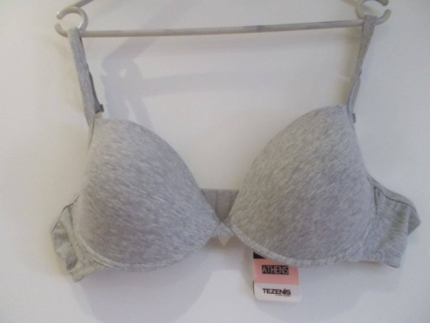 Tezenis pamut, push-up natural szrke melltart 90/B j cmks