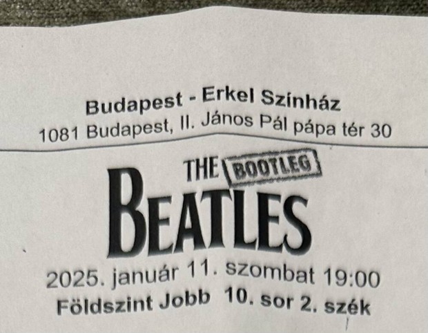 The Beatles sznhzjegy 4 db 01.11 19:00 ra