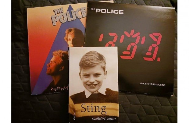 The Police 2db nagylemez+ 1db Sting knyv : "szttrt zene "