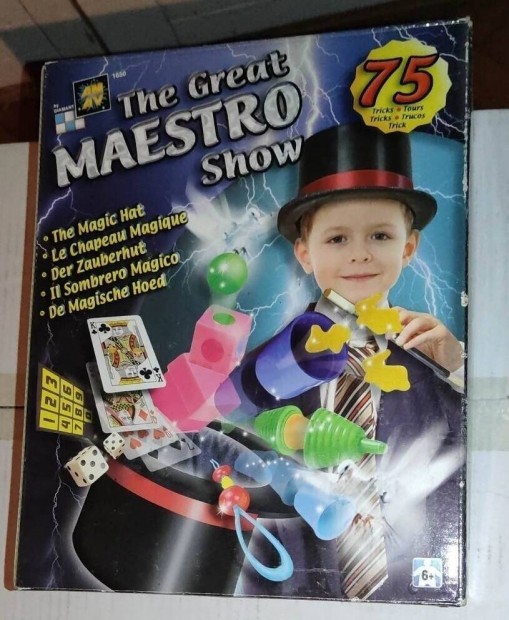 The great Maestro show Bűvész készlet kalap doboz használva nem volt