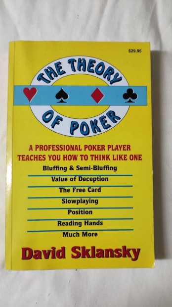 The theory of poker Dvid Sklansky