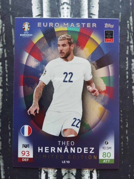 Theo Hernandez (Franciaorszg) Limited Edition Euro 2024 focis krtya