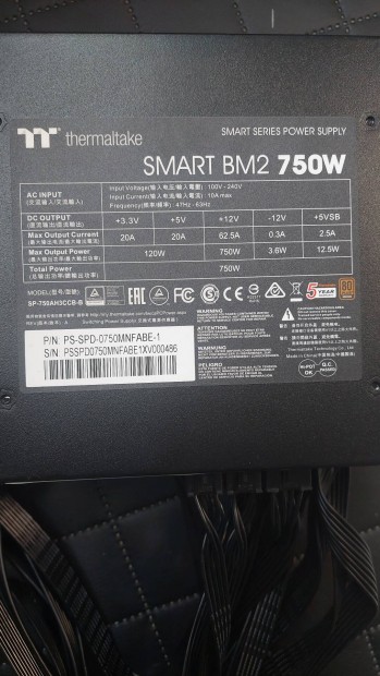 Thermaltake Smart BM2 750W tápegység eladó!
