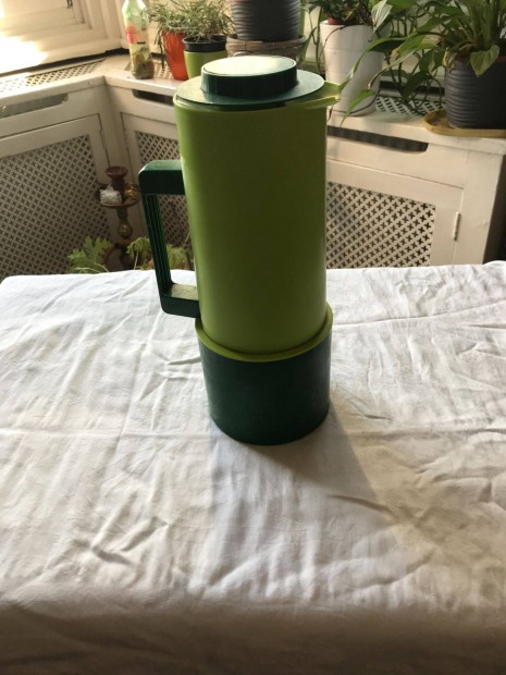 Thermoszt, fles, zld szn June Made in Sweden, 31 cm magas, 35 cm 