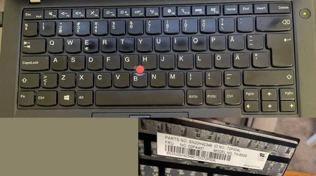 Thinkpad T470s billentyzet