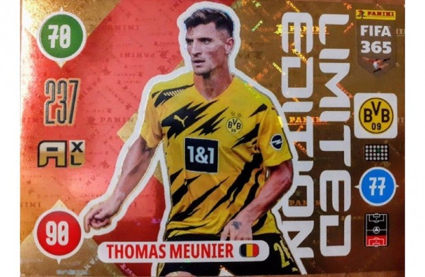 Thomas Meunier Borussia Dortmund Limited focis krtya Panini FIFA 2021