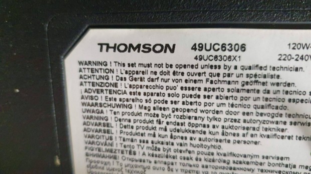 Thomson 49UC6306 tv LED garnitra 5 LED sor hibtlan!