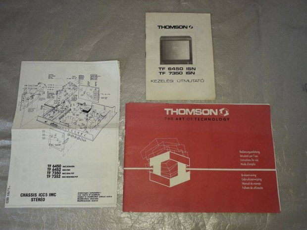 Thomson TV hasznlati utasts + szerviz kapcsolsi rajz TF 6450 TF 73