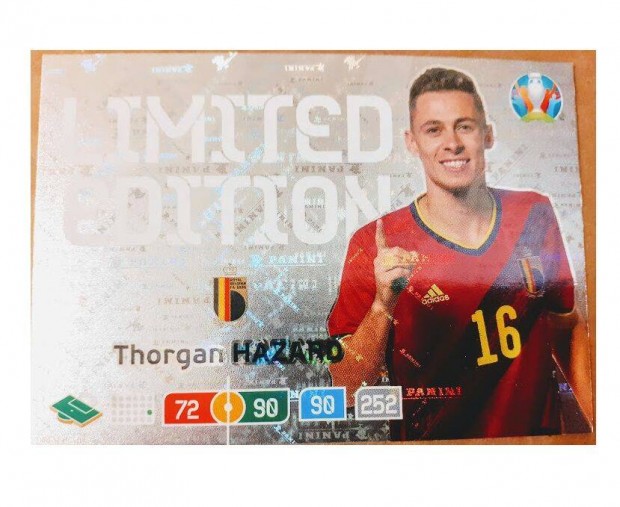 Thorgan Hazard Belgium Limited Edition focis krtya Panini Euro 2020