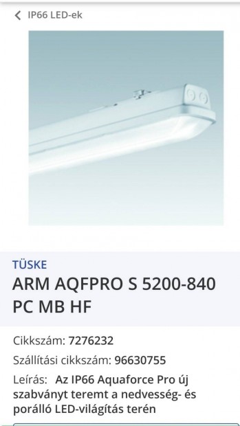 Thorn aqfpro led 5200-840 fnycsarmatra elad!