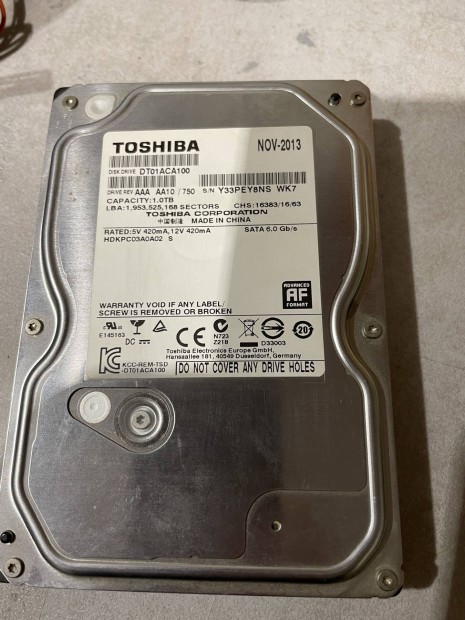 Thosiba 3,5" 1TB os HDD 100/100% os  