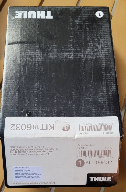Thule 186032 tet�csomagtart� szerel�k�szlet Ford Galaxy, Transit, To