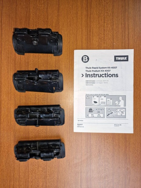 Thule 4007 lbkit, tet csomagtart rgzt kit, szerelkszlet, tetk