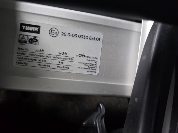 Thule Velocompact 924 kerékpárszállító