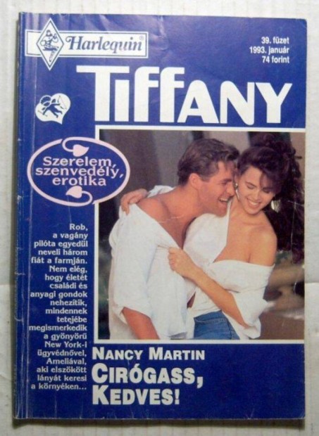 Tiffany 39. Cirgass, Kedves (Nancy Martin) 1993 (2kp+tartalom)