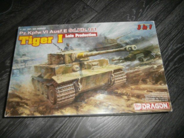 Tiger I late Version 3in1 1:35 Dragon tank makett
