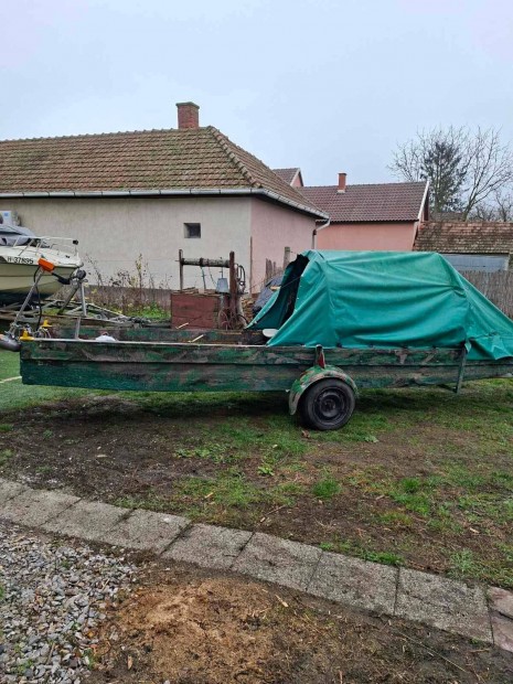 Tiszai fa ladik �vegsz�l, gyanta bevonattal csere is