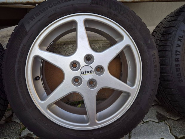 Titan alufelni 215/55/R17 Continental tli gumival elad