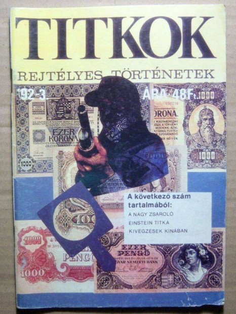 Titkok 1992/3 Rejtlyes Trtnetek (4kp+tartalom)