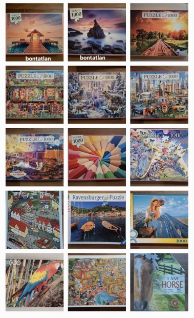 Több kirakó puzzle 1600Ft/db