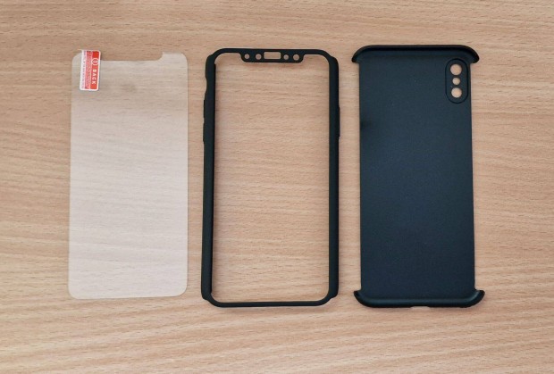 Tok Iphone X telefonra tok fóliával fekete színű
