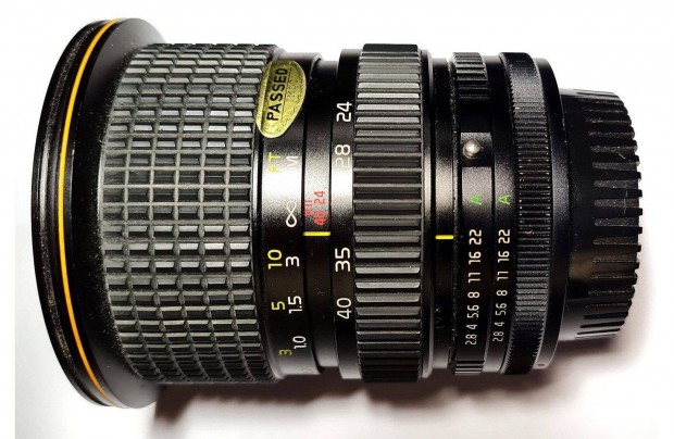 Tokina AT-X 24-40 mm f2.8 zoom objektv Canon FD csatlakozssal
