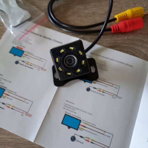 Tolatókamera Új Rca led világítással tolató kamera