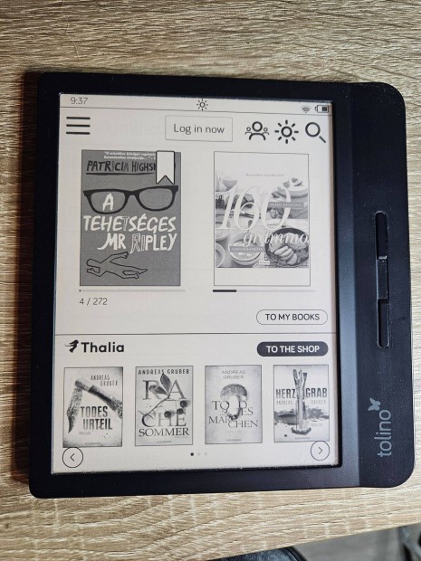 Tolino Vision 5 ebook reader, e-knyv olvas, httrvilgtsos