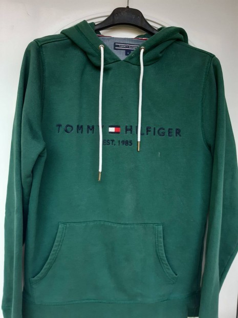 Tommy Hilfiger M-es zld pamut ni kapucnis pulver