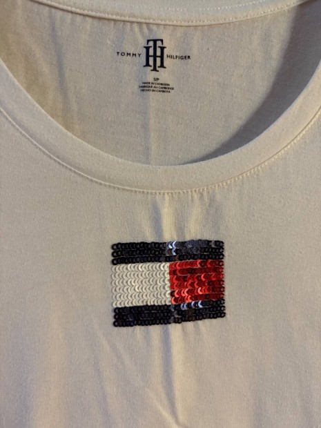 Tommy Hilfiger, fehér női póló, M-es