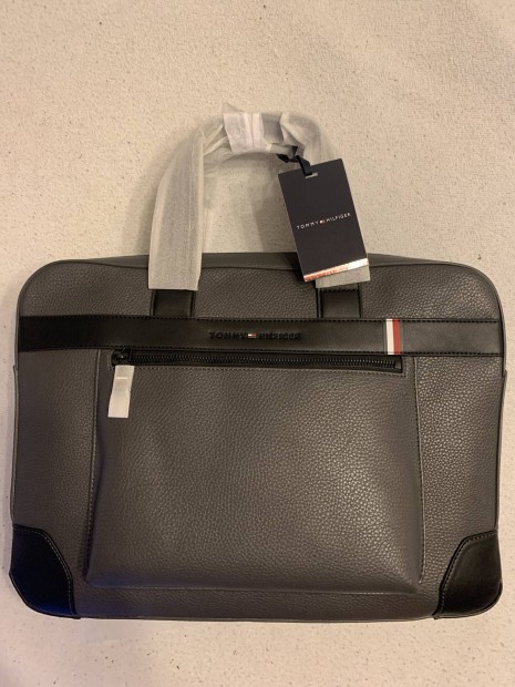 Tommy Hilfiger fekete,elegans laptop kezitaska, teljesen uj