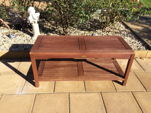 Tömör Tikfa Sauna asztal 120 x 50 x 50 cm