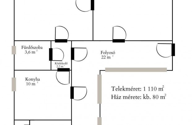 Tmrknyen 80 m2-es, 2 szobs csaldi hz