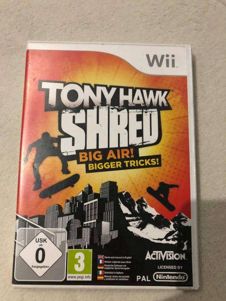 Tony Hawk Shred Nintendo Wii jtk