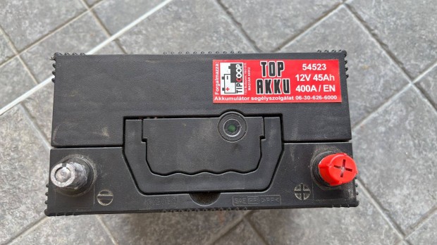 Top Akku 12V 45Ah 400A aut� akkumul�tor (jobb +)