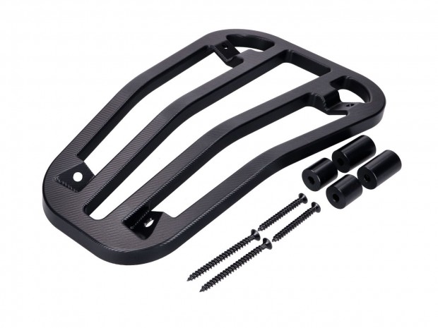 Top Case tart / Csomagtart tlp Moto Nostra, fekete matt, CNC Vesp