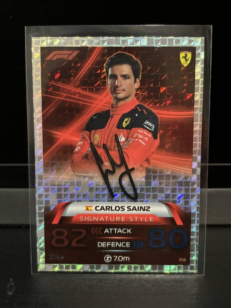 Topps 2023 Carlos Sainz signature style krtya