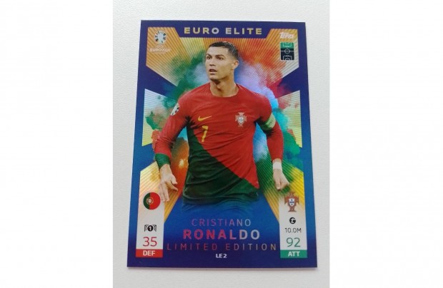 Topps Euro 2024 Cristiano Ronaldo Limited Edition focis krtya