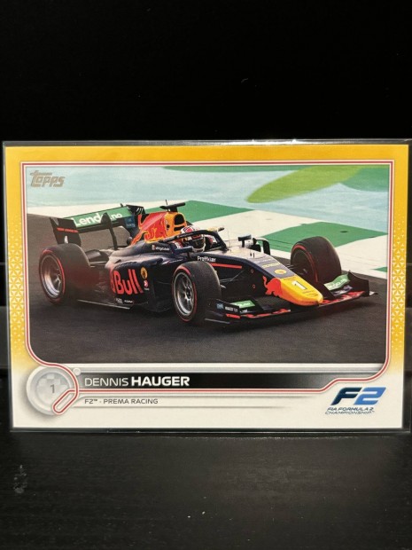 Topps F2 Dennis Hauger szmozott 49/50 krtya