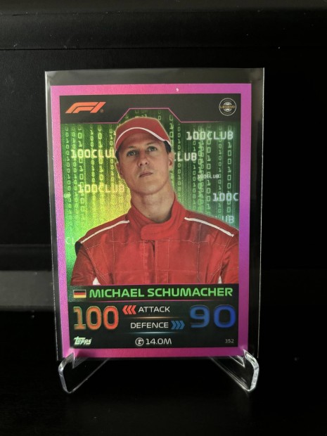 Topps Forma-1 Turbo Attax 2023  Schumacher 100 Club Pink Parallel #352