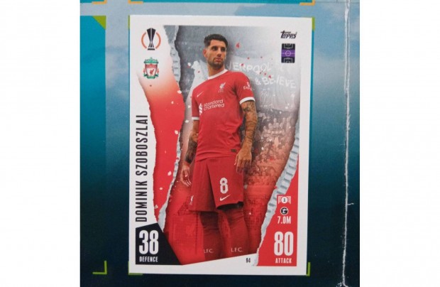 Topps Match Attax 2023-2024 Szoboszlai Dominik (Liverpool) krtya