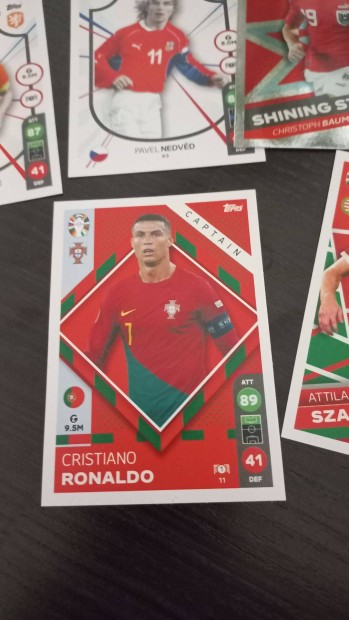 Topps Match Attax UEFA Euro 2024 - Cristiano Ronaldo + tovbbi egyben