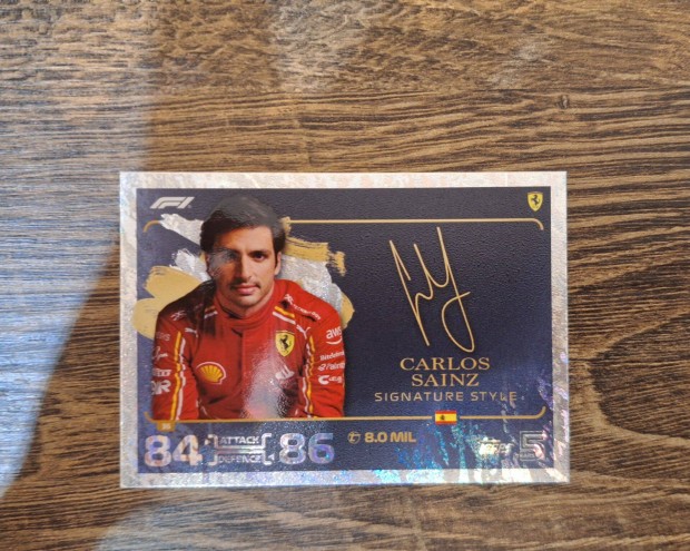 Topps Turbo Attax 2024 #36 Carlos Sainz Signature