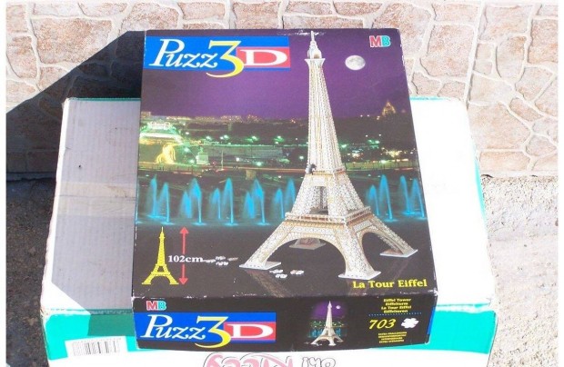Tredkron!!! Hasbro 3D Puzzle Eiffel torony 102 cm-es 703 db-os