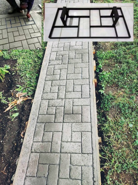 Tornd 60x30cm Beton mintz sablon vasbl Akcis 