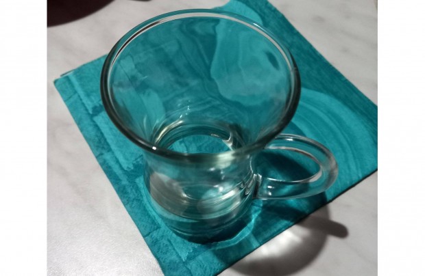 Török üveg teás bögre 1 dl - Új