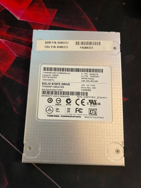 Toshiba 128gb 2.5 ssd