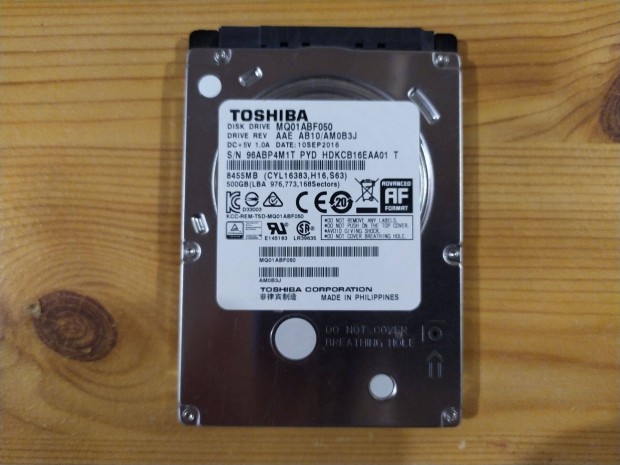 Toshiba 2.5 5400rpm SATA2-500GB notebook HDD